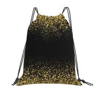 Ajustable Mochila con cordón Brillo Dorado Cómoda Bolsa de Almacenamiento 36x42cm para Gimnasio,Entrenamiento