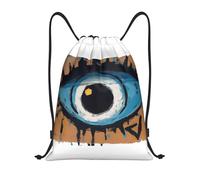 Ajustable Mochila Cordónes Evil Eye Gym Bag Práctico Bolsa con Cordón para Nadar Adulto Mujer 36X42cm