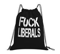 Ajustable Mochila Infantil Rqwaaed Que se jodan los liberales Divertida Bolsa de Almacenamiento 36x42cm para Viajes,Almacenamiento de Ropa Calzado