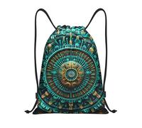 Ajustable Mochilas Cordón Patrón de Arte Misterioso Antiguo Gym Sack Unisex Deporte Gimnasio Bolsas para Playa Yoga Mujer 36X42cm