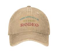 (Ajustable-Natural)Esta es mi primera gorra de camionero de rodeo, estilo vaquero, estilo western horse,