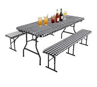 Ajustable Para Mesa De Picnic Mantel reutilizable lavable plegable elástico | s De Camping Para Mesa Y Bancos Para Exterior Camping Reuniones Pintura Comedor Parque Glamping Agricultores