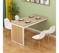 Ajustable WallMounted Mesa plegable SpaceSaving Estante de madera para cocina comedor sala de estar Balcony Light Walnut + White) Telescopic Invisible Design