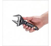 ajustables de ancha, llaves de 6 pulgadas, llave ajustable de fontanería con agarre , llave de mordaza ancha de negro con agarre acolchado, métrica, acero , para el hogar, garaje
