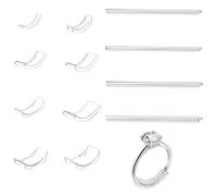 Ajustador de Anillos Invisible, 12 Piezas Ajustador Anillos Silicona, Reductor Anillo, Perfecto para Un Ajuste Perfecto y Discreto