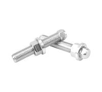 Ajustador de cadena Ajuste para KT&M XC XCF XCW SX SXF Ajuste para EXC EXCF TPi Six Days 125 150 250 Ajustador de cadena Bloques de eje Tuercas de perno Tensor de cadena para(Silver)