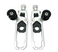 Ajustador de cadena Ajuste para Yamaha R15 V3 MT-15 MT15 MT 15 R 15 2019-2022 bloques de eje de rueda trasera ajustadores de cadena Kit de tensores Ajustador del Cadena(Silver)