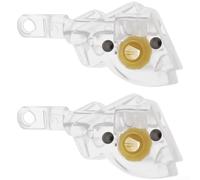 Ajustador de listones de barra de inclinación de metal, control de ángulo resistente para cuchillas de ventana, para una fácil regulación de privacidad de la luz, acabado transparente, 2 por paquete