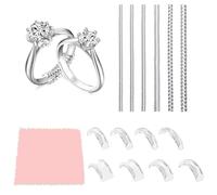 Ajustador de talla de anillos, ajustador de talla de anillos invisible de 14 piezas, arandelas y cierres, reduce la talla entre 0,5 y 1,5, apto para anillos de hombre y mujer de 1 a 9 mm