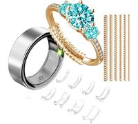 Ajustador de tamaño de anillo para anillos sueltos, con protectores de | Se adapta a anillos de oro y anillo Oura 5, se adapta a diferentes curvas, instalación sin herramientas
