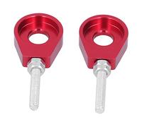 Ajustador del tensor de cadena |Ajuste universal de aluminio de 0,5 pulgadas para motocicletas/paseos en montaña |Juego de 2 paquetes para seguridad de la cadena y estabilidad de (Red)