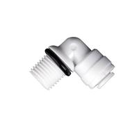 Ajuste 1/4 "6,35mm OD tubo X 1/4" BSP macho 90 grados codo POM conector de ajuste rápido acuario RO filtro de agua sistema de ósmosis inversa