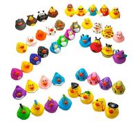 Ajuste 20 patos de goma flotantes - Juguete de baño para la piscina y la bañera | Hermosos regalos para fiestas, decoraciones de Navidad, ideas de favor de la c