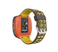 Ajuste adecuado for correa de doble tono for Garmin Forerunner 310XT, ajuste for correa de muñeca de silicona de doble capa 310XT(Grey-yellow)