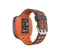 Ajuste adecuado for correa de doble tono for Garmin Forerunner 310XT, ajuste for correa de muñeca de silicona de doble capa 310XT(Grey-orange)