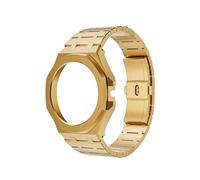 Ajuste adecuado for Huawei GT Cyber Case, apto for modificación de correa de reloj for Huawei, funda protectora, AP integrado sólido de acero inoxidable(Golden)