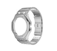 Ajuste adecuado for Huawei GT Cyber Case, apto for modificación de correa de reloj for Huawei, funda protectora, AP integrado sólido de acero inoxidable(Silver)