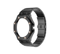 Ajuste adecuado for Huawei GT Cyber Case, apto for modificación de correa de reloj for Huawei, funda protectora, AP integrado sólido de acero inoxidable(Black)
