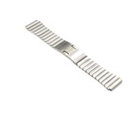 Ajuste adecuado for Huawei GT2/GT3, ajuste adecuado for correa de metal for Samsung de 22 mm, correa con hebilla de mariposa de doble presión de acero inoxidable estilo Porsche(Silver-2)