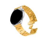Ajuste adecuado for relojes Samsung/Huawei con tira de acero sólido en forma de H, hebilla de mariposa de acero inoxidable, correa de reloj universal de metal de 22 mm, accesorios for relojes(Golden)