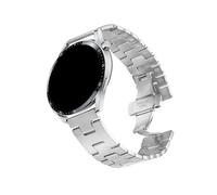 Ajuste adecuado for relojes Samsung/Huawei con tira de acero sólido en forma de H, hebilla de mariposa de acero inoxidable, correa de reloj universal de metal de 22 mm, accesorios for relojes(Silver)