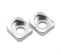 Ajuste de cadena de bloque de eje trasero de aluminio para Surron para bicicleta eléctrica Light Bee X S modelo mantiene la tensión de la cadena, 2 bloques traseros (plateado)