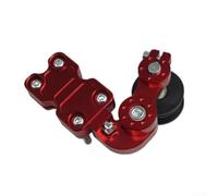 Ajuste de cadena para motocicleta, regulador tensor de aleación de aluminio CNC, rojo, negro, dorado, azul, plata, se adapta a la mayoría de bicicletas (rojo)