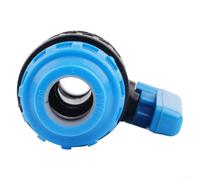 Ajuste de compresión de polipropileno para tubos de polietileno, clasificación de presión de 16 bares, azul/negro, tamaños de 20 mm a 50 mm, para riego por goteo y sistemas de riego de jardín (25 mm x