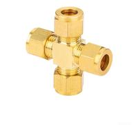 Ajuste de compresión en T de latón diseñado para cumplir con los requisitos de propósito para la transferencia de líquido no potable (2)