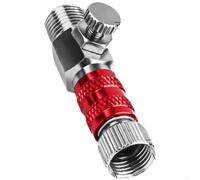Ajuste de conexión rápida, adaptador regulador de 1/8 pulgadas, perilla de control de metal para pintura y arte de modelos (rojo)