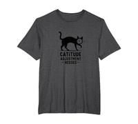 Ajuste de la catitud Necesario: Humor Facial del Reloj felino Camiseta, Hombre Tallas Grandes, Jaspeado Oscuro, 5X Alto