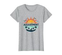 Ajuste de latitud de Key West Escapada al paraíso Tropical Camiseta, Mujer, Gris Jaspeado, XXL