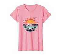 Ajuste de latitud de Key West Escapada al paraíso Tropical Camiseta, Mujer, Rosado, L