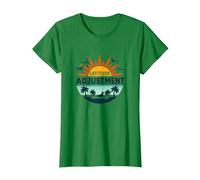 Ajuste de latitud de Key West Escapada al paraíso Tropical Camiseta, Mujer, Verde Kelly, L