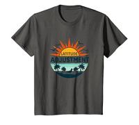 Ajuste de latitud de Key West Escapada al paraíso Tropical Camiseta, Niños, Asfalto, 2 años
