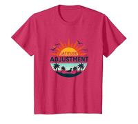 Ajuste de latitud de Key West Escapada al paraíso Tropical Camiseta, Niños, Rojo Jaspeado, 2 años