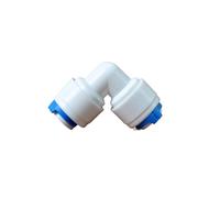 Ajuste de tubo OD de 1/4 "y 6,35mm, codo de 90 grados, conector de ajuste rápido POM for filtro de agua RO de acuario, sistema de ósmosis inversa