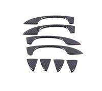 Ajuste Directo Kit Decorativo Exterior para Tirador Y Tazón De Puerta Semi-Encerrados Cuatro Puertas Inteligentes Teramont 2017-2020(Ordinary Model-Carbon Fiber Pattern)