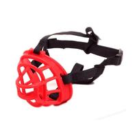 Ajuste for bozal de Perro Ajustable Silicona Suave Transpirable Cesta Fuerte Bozales bucales for Perros pequeños, medianos, Grandes y extragrandes, Ligeros y duraderos (Color : Red, Size : Size 2)