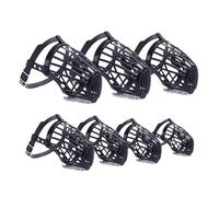 Ajuste for bozal de Perro, bozales de plástico Suave a la Moda for Perros, protección del Medio Ambiente, Cubierta de Goma for Perros, Suministros for Perros medianos, Transpirables (Color : Black,