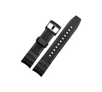 Ajuste For Casio 5468 EDIFICE EFR-303/304 EFR-516PB EFR-516 Pulsera De Goma De Silicona Correa De Reloj De Resina 22mm Correa De Reloj Impermeable(Black-black)