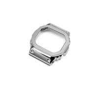 Ajuste for Casio G-SHOCK DW5600 GW-B5600 GWM5610 Series caja de reloj con bisel de Metal de acero inoxidable + correa (Color : Silver-case, Size : 5600mm)