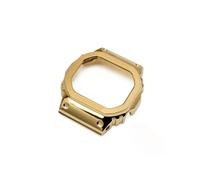 Ajuste for Casio G-SHOCK DW5600 GW-B5600 GWM5610 Series caja de reloj con bisel de Metal de acero inoxidable + correa (Color : Gold-case, Size : 5610mm)