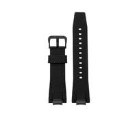 Ajuste for Casio/G-SHOCK MTG-B3000 Correa de cuero italiano Ajuste for MTG B3000 Correa de reloj de piel de vaca Conector de adaptadores de acero inoxidable modificado(Black Green)