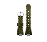 Ajuste for Casio/G-SHOCK MTG-B3000 Correa de cuero italiano Ajuste for MTG B3000 Correa de reloj de piel de vaca Conector de adaptadores de acero inoxidable modificado(Black Gray)