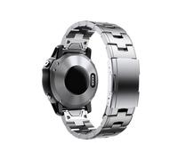 Ajuste for Garmin 22 mm 26 mm Ajuste rápido Pulsera de banda de reloj de metal de titanio Apto for correa Fenix 7X 7 Solar / 6 Pro / 5 Plus/Instinct/Epix Gen2(Silver,For Descent Mk1 Mk2)