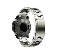 Ajuste for Garmin 22 mm 26 mm Ajuste rápido Pulsera de banda de reloj de metal de titanio Apto for correa Fenix 7X 7 Solar / 6 Pro / 5 Plus/Instinct/Epix Gen2(Titanium color,26mm For Fenix5X 5