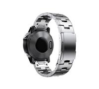 Ajuste for Garmin 22mm 26mm pulsera de reloj de Metal de titanio rápido for Fenix 7X 7 6X Pro 5X Plus/Instinct/Epix Correa pulsera(Silver,26mm)