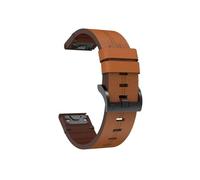 Ajuste for Garmin Fenix 8 7 6 5 3HR 47 mm Banda Fit for Fenix 8 7X 6X 5X 51 mm Epix Pro Pulsera de cuero genuino QuickFit 22 mm 26 mm Correa(Brown,For Garmin Fenix 8 51mm)