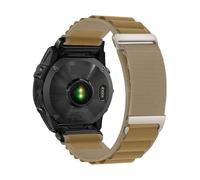Ajuste for Garmin Tactix8/Fenix8/7/6/5x Correa de reloj de desmontaje rápido con bucle de nailon transpirable(Khaki-01,20mm)